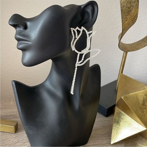 Tulip drop earrings M283 - Picture 4 of 4